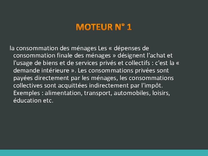  la consommation des ménages Les « dépenses de consommation finale des ménages »
