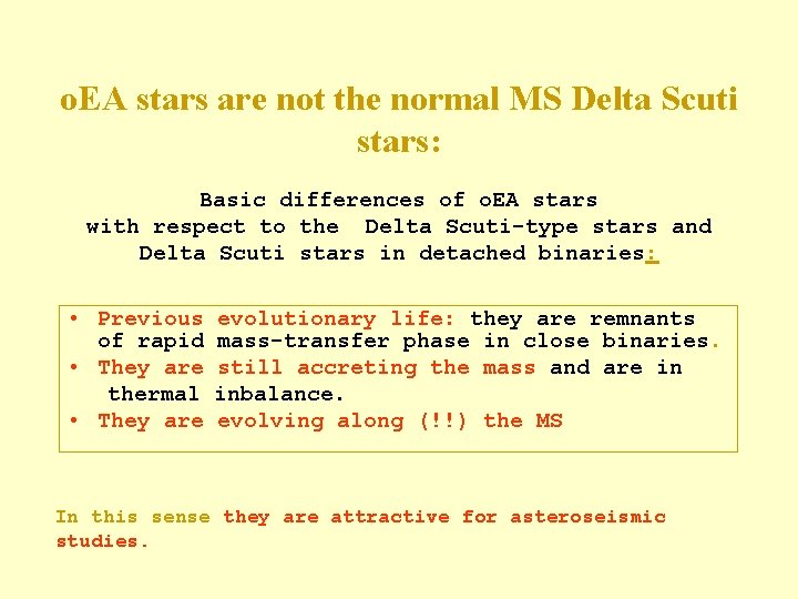 o. EA stars are not the normal MS Delta Scuti stars: Basic differences of