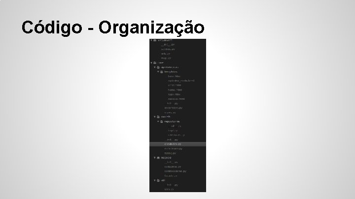 Código - Organização 