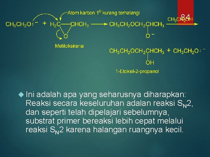 84 Ini adalah apa yang seharusnya diharapkan: Reaksi secara keseluruhan adalan reaksi SN 2, 84 Ini adalah apa yang seharusnya diharapkan: Reaksi secara keseluruhan adalan reaksi SN 2,