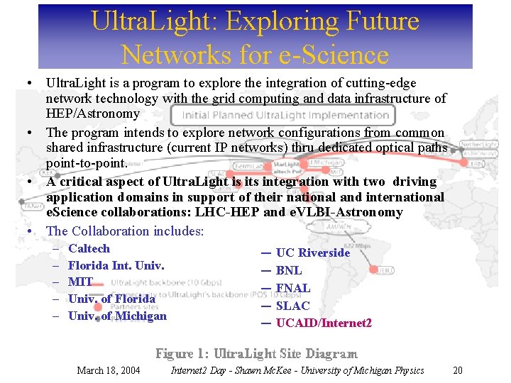 Ultra. Light: Exploring Future Networks for e-Science • Ultra. Light is a program to