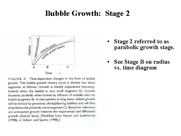 Bubble Growth: Stage 2 • Stage 2 referred to as parabolic growth stage. •