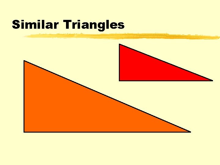 Similar Triangles 