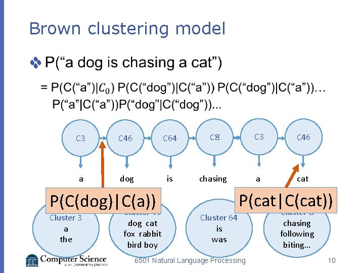 Brown clustering model v C 3 C 46 C 64 C 3 C 8