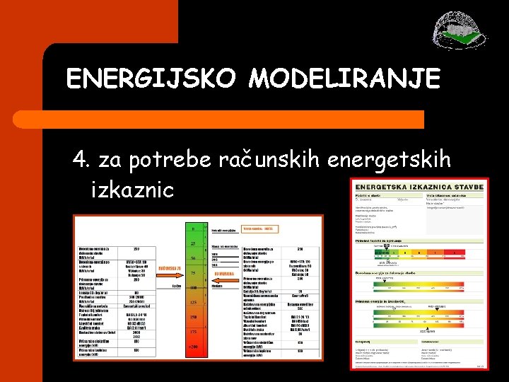ENERGIJSKO MODELIRANJE 4. za potrebe računskih energetskih izkaznic ENERGIJSKO MODELIRANJE 4. za potrebe računskih energetskih izkaznic