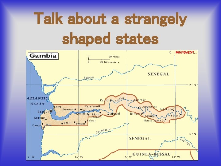 Talk about a strangely shaped states 