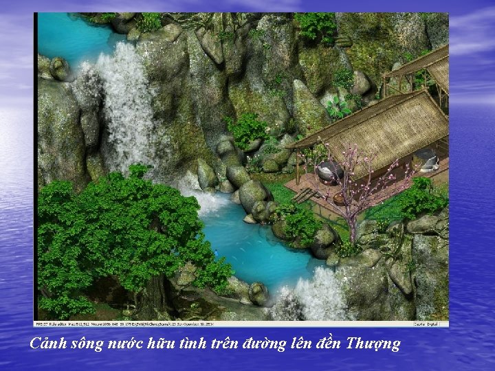 Cảnh sông nước hữu tình trên đường lên đền Thượng 