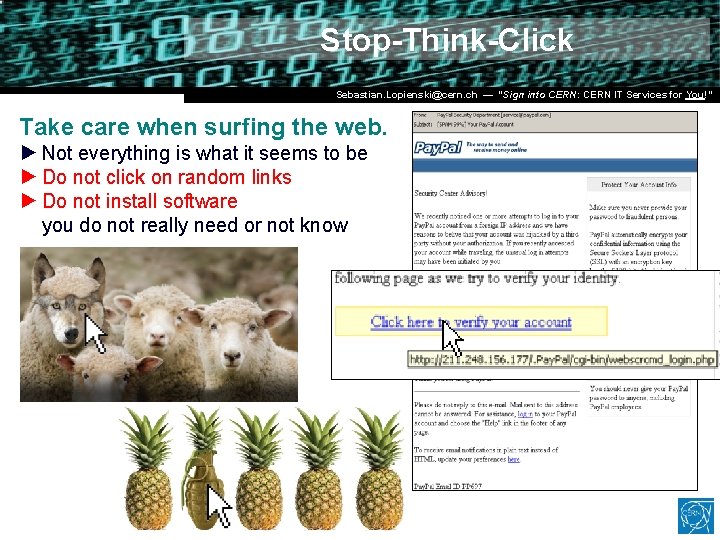 Stop-Think-Click Dr. Stefan Lüders (CERN IT/CO) DESY ― 20. for Februar 2007 Sebastian. Lopienski@cern. Stop-Think-Click Dr. Stefan Lüders (CERN IT/CO) DESY ― 20. for Februar 2007 Sebastian. Lopienski@cern.