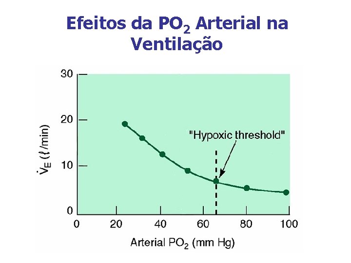 Efeitos da PO 2 Arterial na Ventilação 