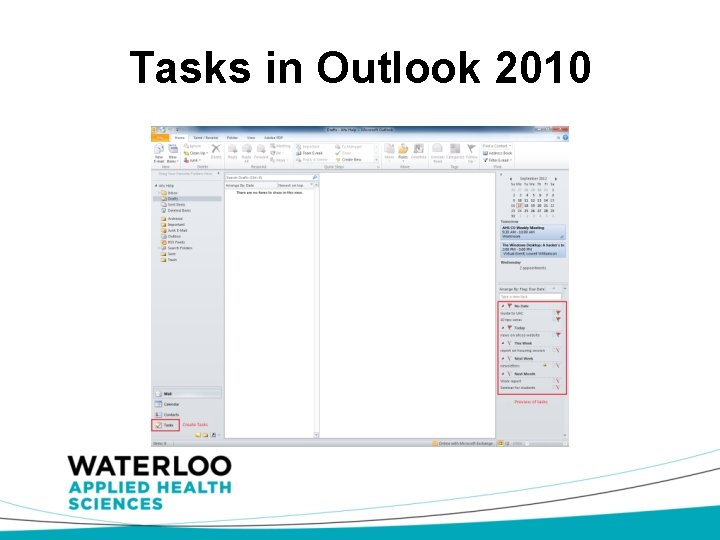 Tasks in Outlook 2010 