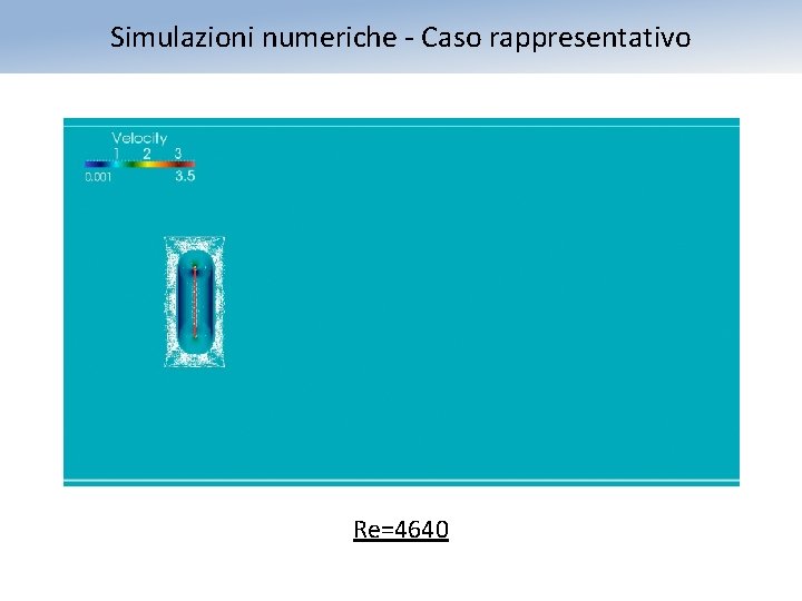 Simulazioni numeriche - Caso rappresentativo Re=4640 