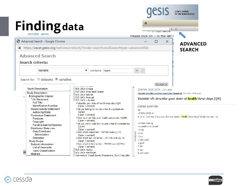 Finding data nesstar_gesis ADVANCED SEARCH Finding data nesstar_gesis ADVANCED SEARCH