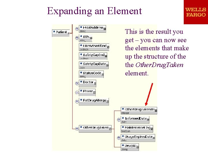 Expanding an Element This is the result you get – you can now see Expanding an Element This is the result you get – you can now see