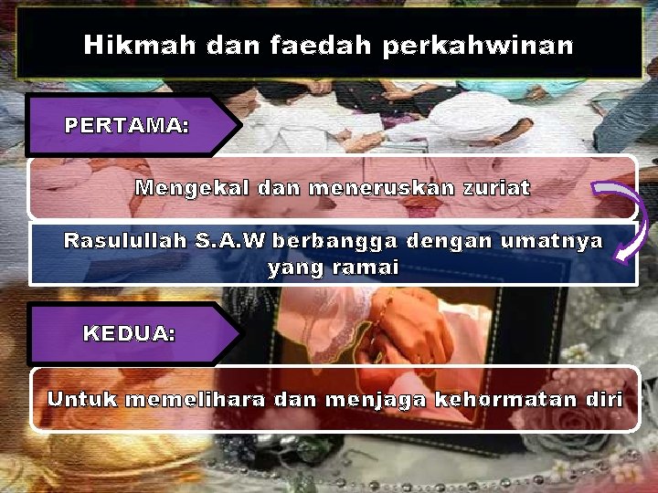 Hikmah dan faedah perkahwinan PERTAMA: Mengekal dan meneruskan zuriat Rasulullah S. A. W berbangga