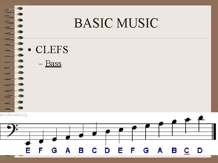BASIC MUSIC • CLEFS – Bass 