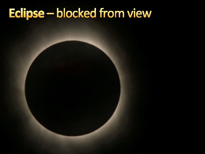 Eclipse – blocked from view 