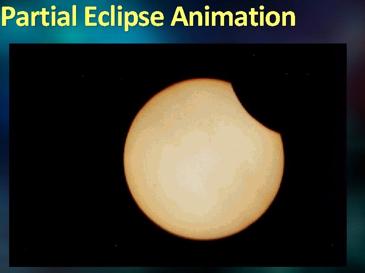 Partial Eclipse Animation 