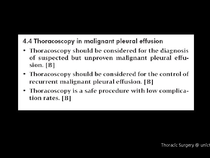 Thoracic Surgery @ unict 