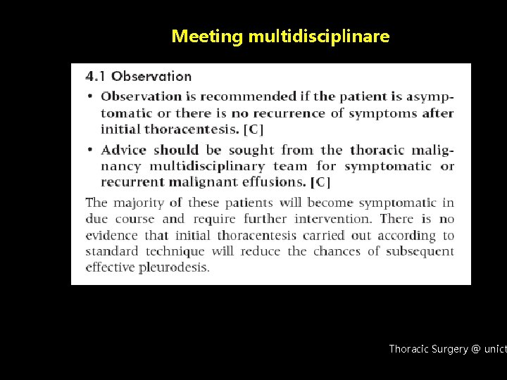 Meeting multidisciplinare Thoracic Surgery @ unict 