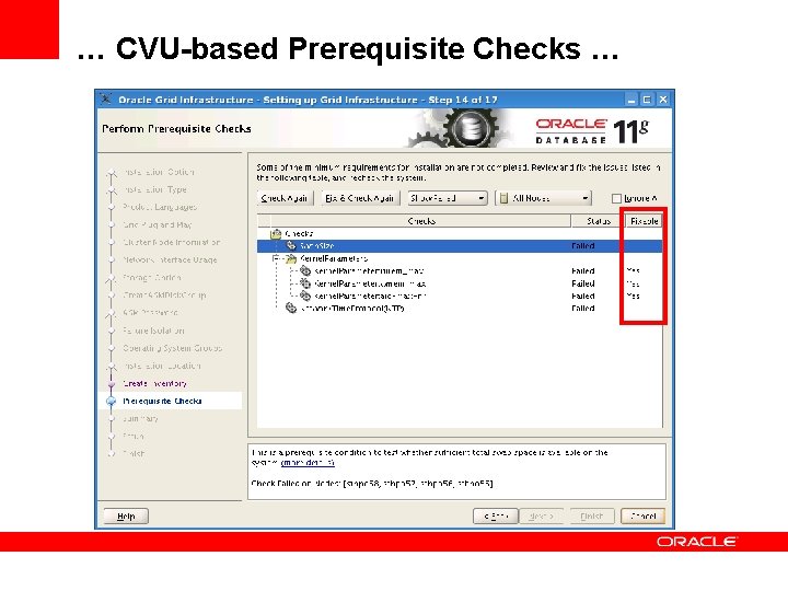 … CVU-based Prerequisite Checks … 