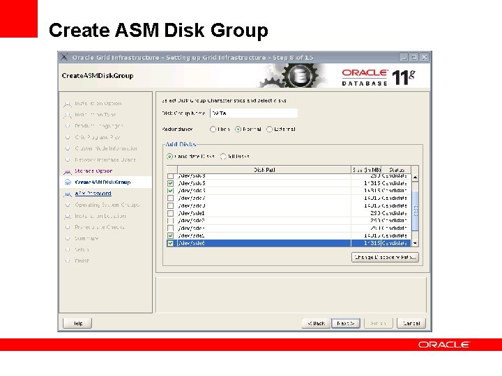 Create ASM Disk Group 