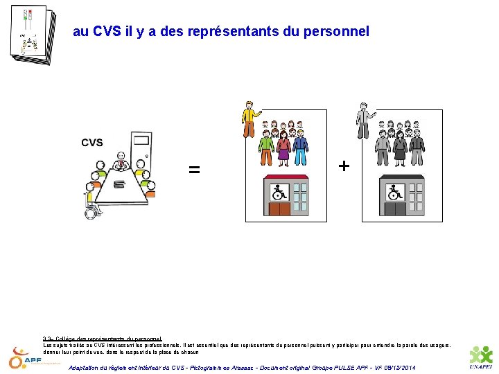 au CVS il y a des représentants du personnel = + 3. 3– Collège