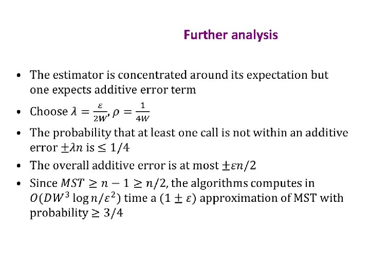 Further analysis • 
