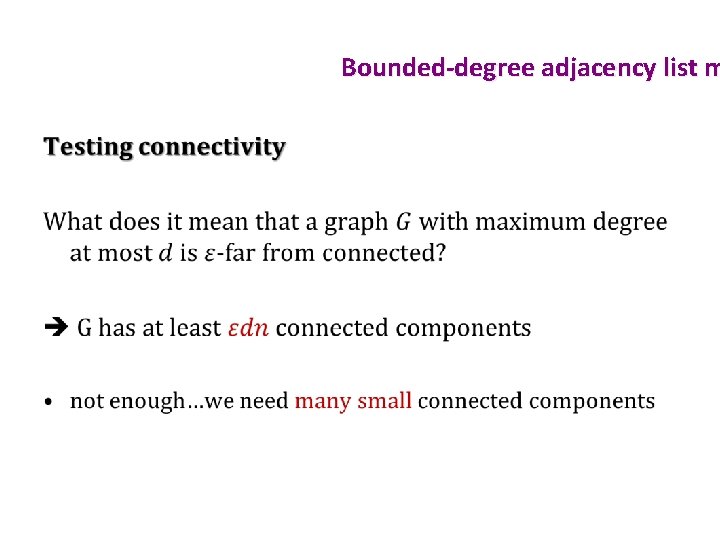 Bounded-degree adjacency list m • 
