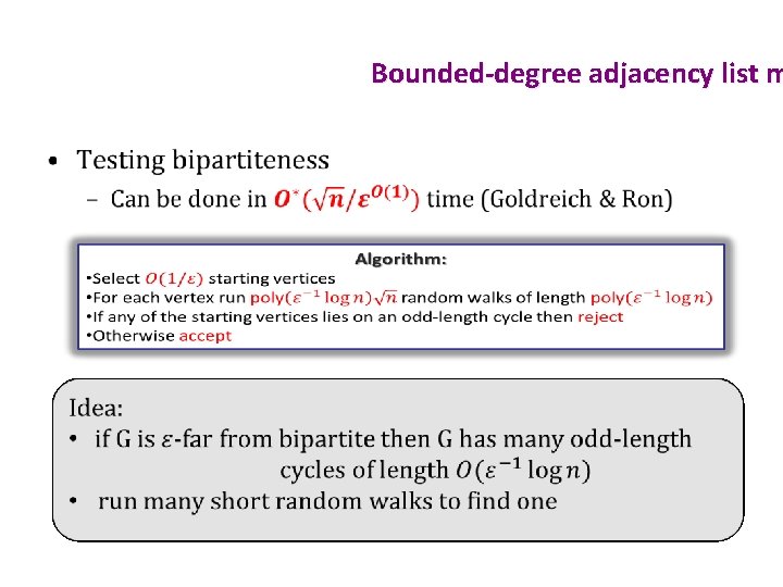 Bounded-degree adjacency list m • 