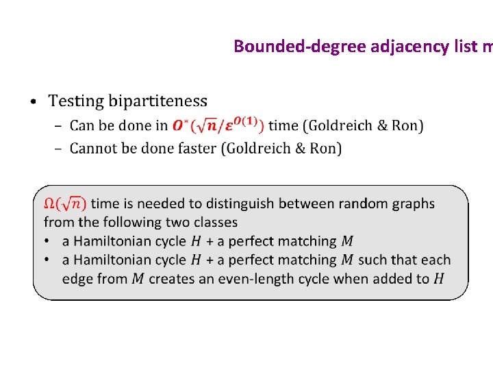 Bounded-degree adjacency list m • 
