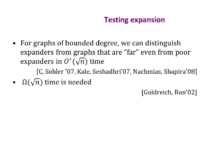 Testing expansion • 