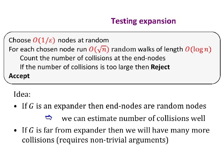 Testing expansion • 