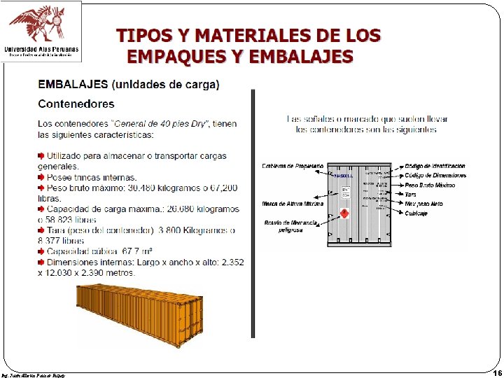 Ing. Juan Alberto Paucar Rupay 16 