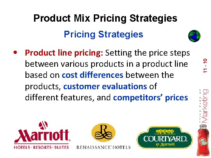 Product Mix Pricing Strategies between various products in a product line based on cost
