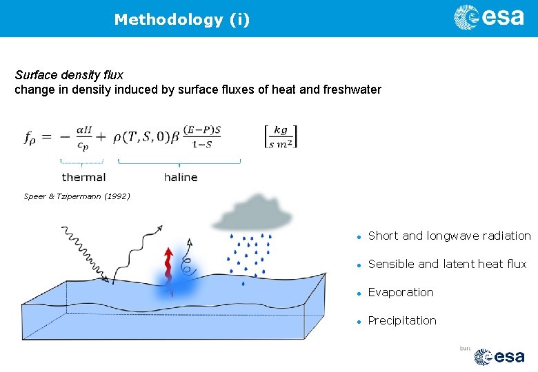 Methodology (i) Surface density flux change in density induced by surface fluxes of heat