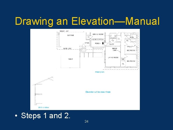 Drawing an Elevation—Manual • Steps 1 and 2. 24 