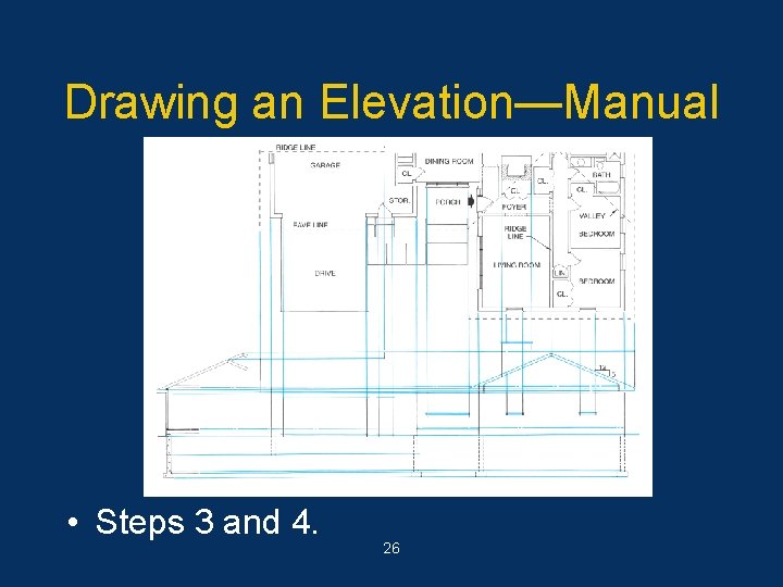 Drawing an Elevation—Manual • Steps 3 and 4. 26 