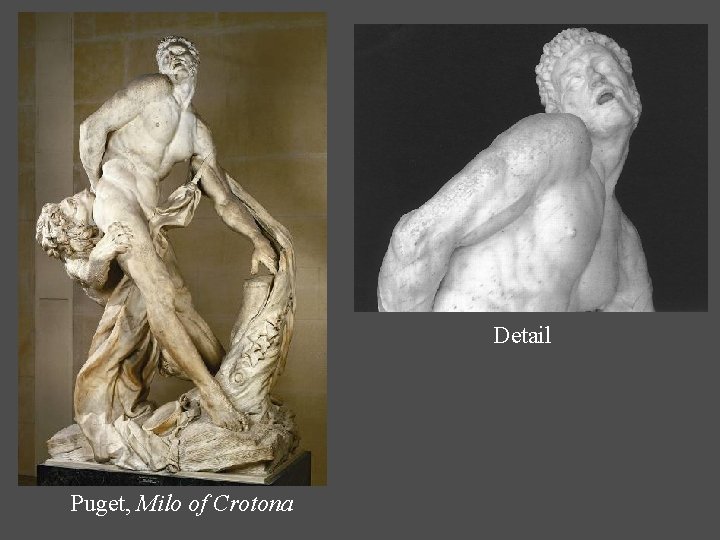Detail Puget, Milo of Crotona Detail Puget, Milo of Crotona