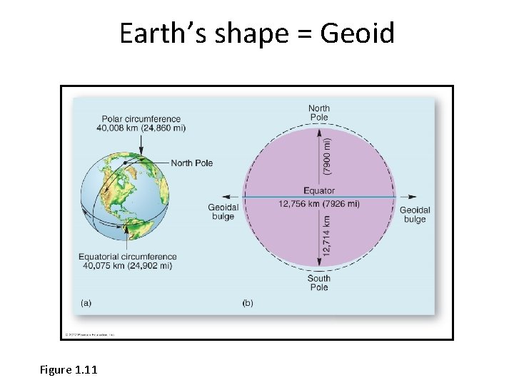 Earth’s shape = Geoid Figure 1. 11 