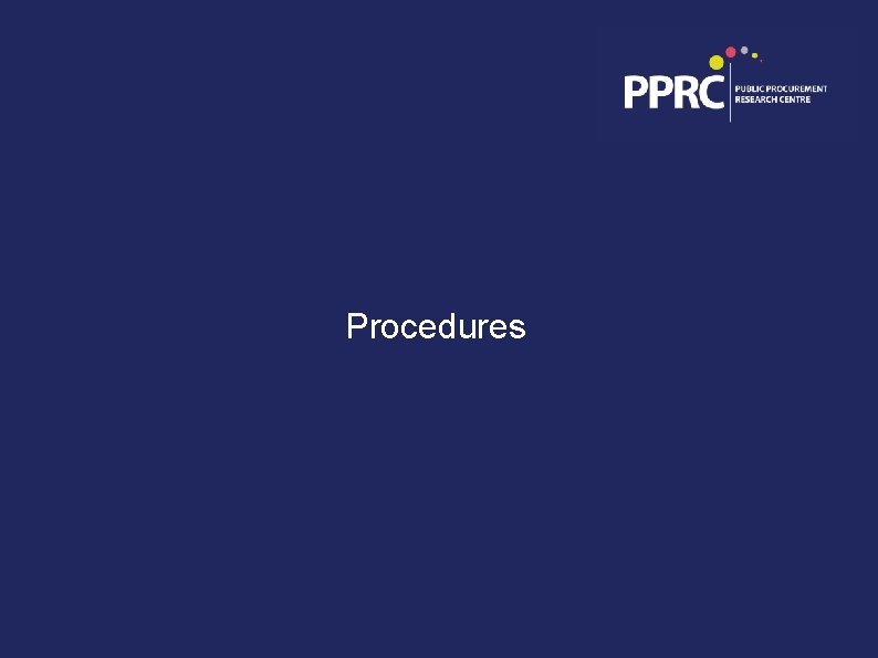 Procedures 