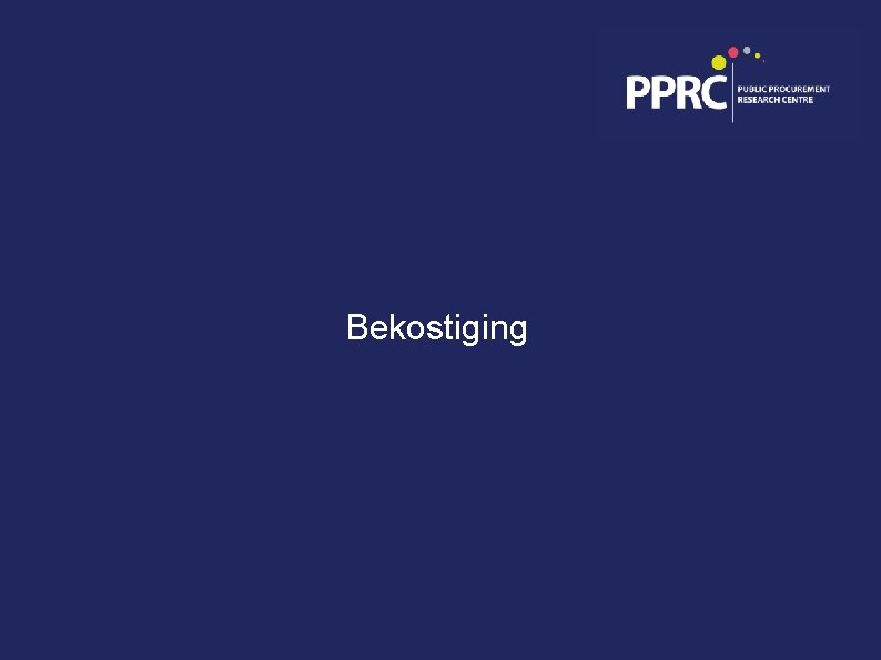 Bekostiging 