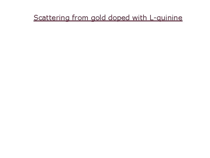Scattering from gold doped with L-quinine 