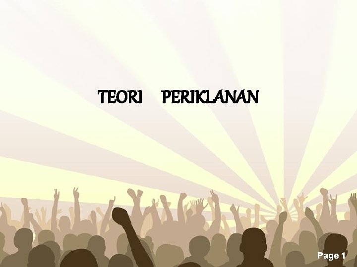 TEORI PERIKLANAN Free Powerpoint Templates Page 1 