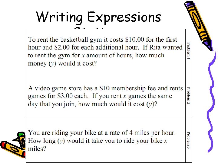 Writing Expressions Stations 