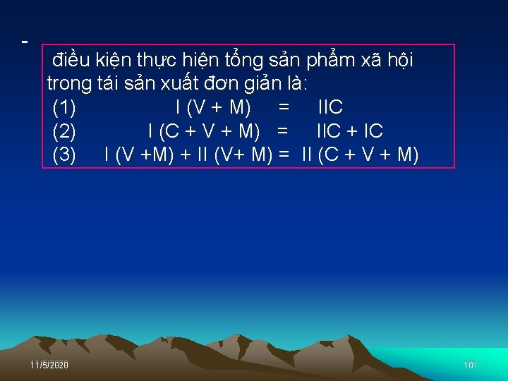  điều kiện thực hiện tổng sản phẩm xã hội trong tái sản xuất