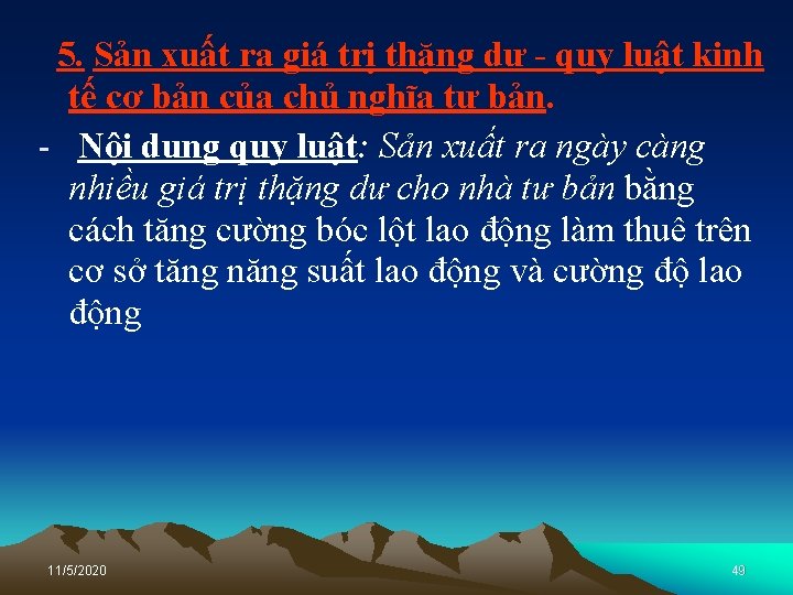 5. Sản xuất ra giá trị thặng dư - quy luật kinh tế cơ