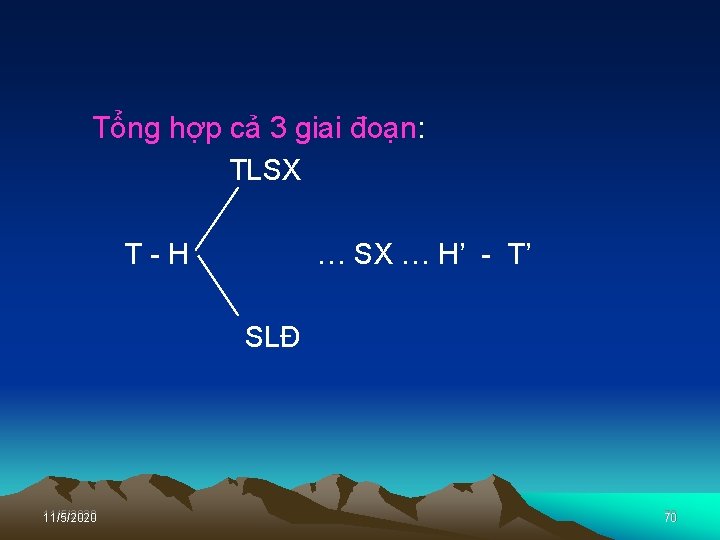 Tổng hợp cả 3 giai đoạn: TLSX T H … SX … H’ T’