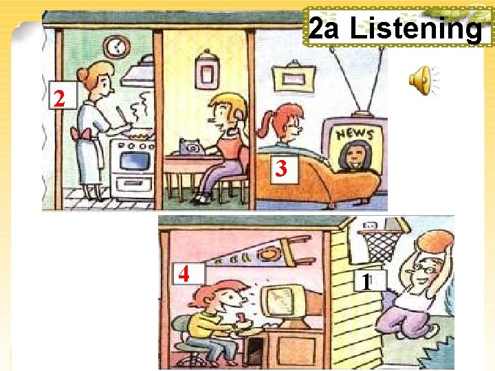 2 a Listening 2 3 4 1 