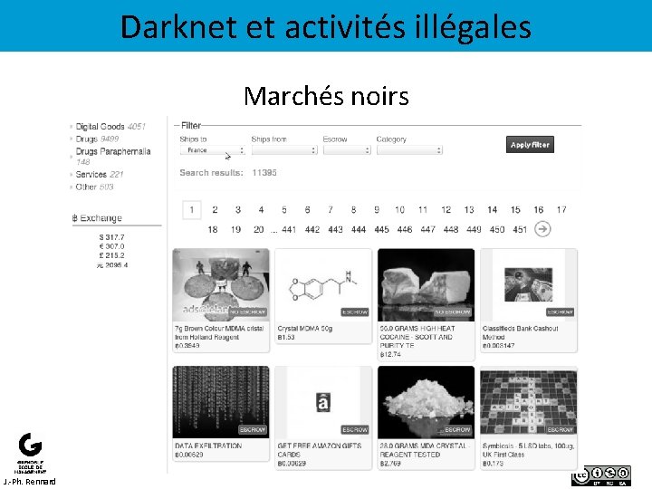 Darknet et activités illégales Marchés noirs J. -Ph. Rennard 