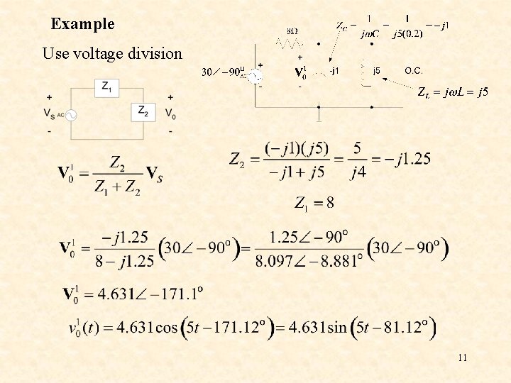 Example Use voltage division 11 Example Use voltage division 11
